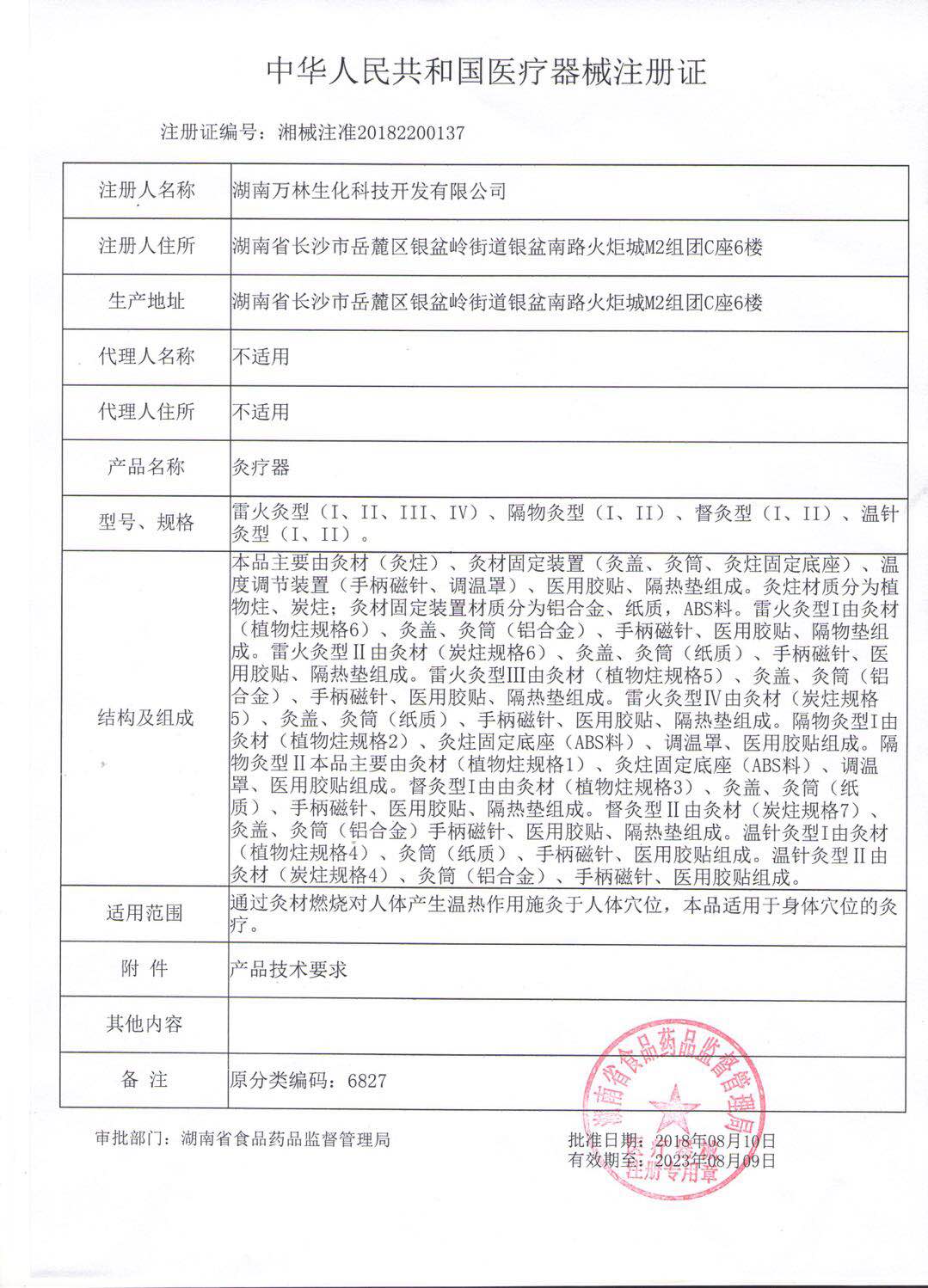醫(yī)療器械注冊(cè)證